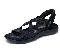 Skechers Women's Reggae Slim-Summer Sparkle Sandals, Black, 5 UK