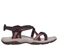 Skechers Women's Reggae Slim - Sun Array Sandals in Chocolate, Size 4 | Synthetic/Textile, Vegan, Machine Washable