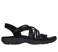 Skechers Women's Reggae Slim - Sunnyside 2.0 Sandals in Black, Size 7 | Textile/Synthetic, Vegan, Machine Washable