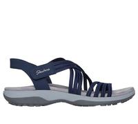 Skechers Women's Reggae Slim - Sunnyside 2.0 Sandals in Navy Blue, Size 4 Wide | Textile/Synthetic, Vegan, Machine Washable