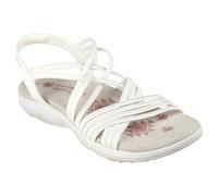 Skechers Womens Reggae Slim Sunnyside White Strappy Vegan Sandals (White, UK Footwear Size System, Adult, Women, Numeric, Medium, 6)