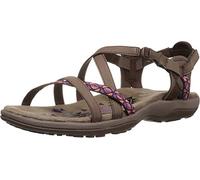Skechers Women's Reggae Slim - Vacay-40955 Sling Back Sandals, Brown Chocolate Duraleather Webbing, 3 UK