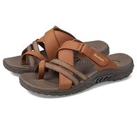 Skechers Women's Reggae-Sunday Stroll Flip-Flop, Brown, 6.5