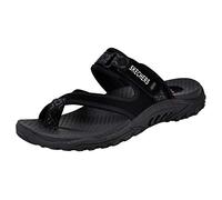 Skechers Women's Reggae-Trailway Flip-Flop, Black, 9.5 B(M) US
