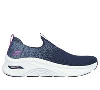 Skechers Women's Relaxed Fit: Arch Fit D'Lux - Key Journey Sneaker in Navy Blue, Size 5 | Leather/Textile/Synthetic, Vegan, Machine Washable