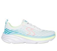 Skechers Women's Relaxed Fit: D'Lux Vapor - Cool Breeze Sneaker in White, Size 3 | Textile/Synthetic, Vegan, Machine Washable
