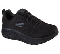 Skechers Women's D'LUX Walker GET Oasis Sneaker, Black Mesh/Trim, 6 UK