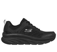 Skechers Women's Relaxed Fit: D'Lux Walker - Infinite Motion Sneaker in Black, Size 5 | Leather/Textile/Synthetic, Machine Washable