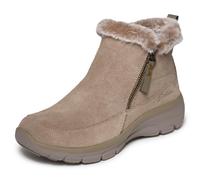 Skechers Women's Relaxed Fit Easy Going Cool Zip Boot, Taupe, 6 UK