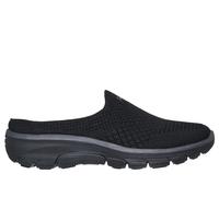 Skechers Women's Relaxed Fit: Easy Going - Open Flow Slip-On Shoes in Black, Size 6.5 | Textile, Vegan, Machine Washable