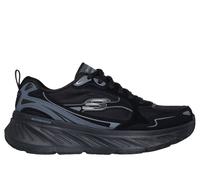 Skechers Women's Relaxed Fit: Edgeride - Misty Skies Sneaker in Black, Size 8 | Leather/Synthetic/Textile