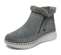 Skechers Women's Wilshire BLVD-Fresh Zip Ankle Boot, Olive, 7 UK