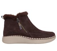 Skechers Women's Relaxed Fit: Wilshire Blvd - Fresh Zip Boots in Dark Brown, Size 6 | Leather/Textile