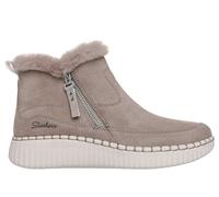 Skechers Women's Relaxed Fit: Wilshire Blvd - Fresh Zip Boots in Taupe, Size 7 | Leather/Textile