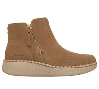 Skechers Women's Relaxed Fit: Wilshire Blvd - Weekend Crush Bootie in Tan, Size 7 | Leather
