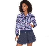 Skechers Women's Reversible Jacket, Misty Floral Blue, XL