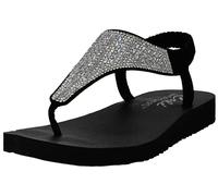 Skechers Womens RHINESTONE SLING BACK W YOGA Sandals Black 2 (35)
