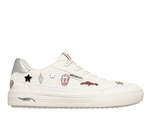 Skechers Women's Rolling Stones: Arch Fit Arcade - Rolling Studz Sneaker in White, Size 4.5 | Synthetic