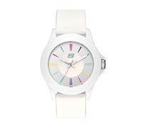 Skechers Women's Rosencrans Midsize Quartz Plastic and Silicone Casual Watch, Color White (Model: SR6080)