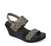 Skechers Women's Rumble On-Sassy DayZ Wedge Sandal, Taupe, 7 UK