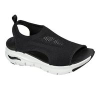 Skechers Arch Fit-City Catch Womens Knit Slip-on Sandals, Black, 3 UK