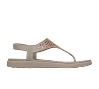 Skechers Women's Meditation Luxe Geo Embellished Stretch Knit Slingback Sandal with Luxe Foam