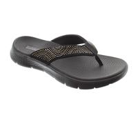 Skechers Go Walk Flex Sandal Toe-Post Sandal, Black, Size 3, Women Black