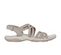 Skechers Womens Sandals Reggae Slim Memory Foam Stretch Fit Blue Taupe 163571
