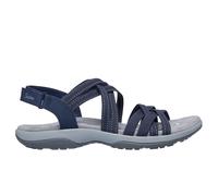 Skechers Womens Sandals Reggae Slim Memory Foam Stretch Fit Blue Taupe 163571