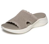 Skechers Women's Scalloped Shimmer Knit Slide Sandals with Yoga Foam