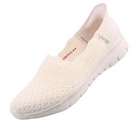 Skechers Women's Seager Believe It Sneaker, Off White Knit, 4 UK
