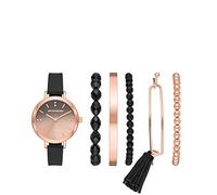 Skechers Women's Sets Alloy Steel Quartz Watch with Silicone Strap, Black, 12 (Model: SR9033)