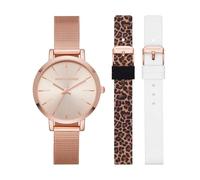 Skechers Women's Sets Three-Hand Stainless Steel Mesh Quartz Watch, Color: (Model: SR9029)