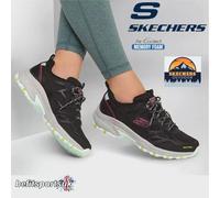 Skechers Women's Hillcrest Pure Escapade Walking Shoe, Black Leather/Mesh/Multi Trim, 5 UK