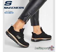 Skechers Womens graceful get connected Running Style Sneakers Black 9
