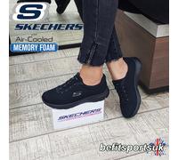 SKECHERS WOMENS SHOES BLACK SKETCHERS LADIES MEMORY FOAM SLIP-ON TRAINER GO WALK