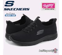 SKECHERS WOMENS SHOES BLACK SKETCHERS LADIES MEMORY FOAM SLIP-ON TRAINERS SIZES