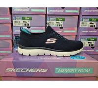 SKECHERS WOMENS SHOES BLUE LADIES SLIP ON MEMORY FOAM SKETCHERS TRAINERS SIZES