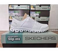 SKECHERS WOMENS SHOES GLIDE STEP WHITE LADIES MEMORY FOAM SLIP IN TRAINERS UK 6