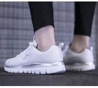 SKECHERS WOMENS SHOES WHITE LADIES MEMORY FOAM WALKING TRAINERS SKETCHERS UK 3 5