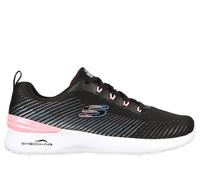 Skechers Women's Skech-Air Dynamight - Luminosity Sneaker in Black/Pink, Size 5 | Textile/Synthetic, Vegan, Machine Washable