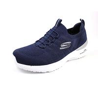 Skechers Womens Skech-air Dynamight Perfect Steps Sneaker, Navy Knit Silver Trim, 5 UK