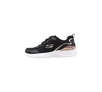 Skechers Women's Skech-AIR Dynamight The Halcyon Sneaker, Black Mesh/Rose Gold Trim, 5.5 UK