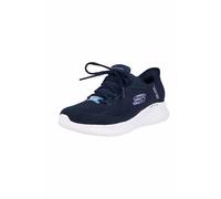 Skechers Women's Skech-Lite Pro Natural Beauty Slip-On Sneakers, Navy Textile/Multi Trim, 6.5 UK