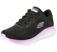 Skechers Women's Skech-Lite Pro Stunning Steps Sneaker, Black Mesh/Purple Trim, 8 UK