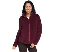 Skechers WOMENS SKECH-SHERPA JACKET, Fig, M Burgundy