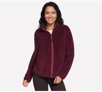 Skechers Women's Skech-Sherpa Jacket in Burgundy/Pink, Size XL | Polyester