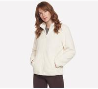 Skechers Women's Skech-Sherpa Jacket in Off White, Size Small | Polyester