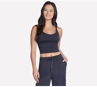 Skechers Women's SKECHDREAM Tank Top in Black/Charcoal, Size Medium | Polyester/Spandex