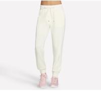 Skechers Women's Skechluxe Elevate Jogger in Off White, Size Medium | Rayon/Polyester/Spandex
